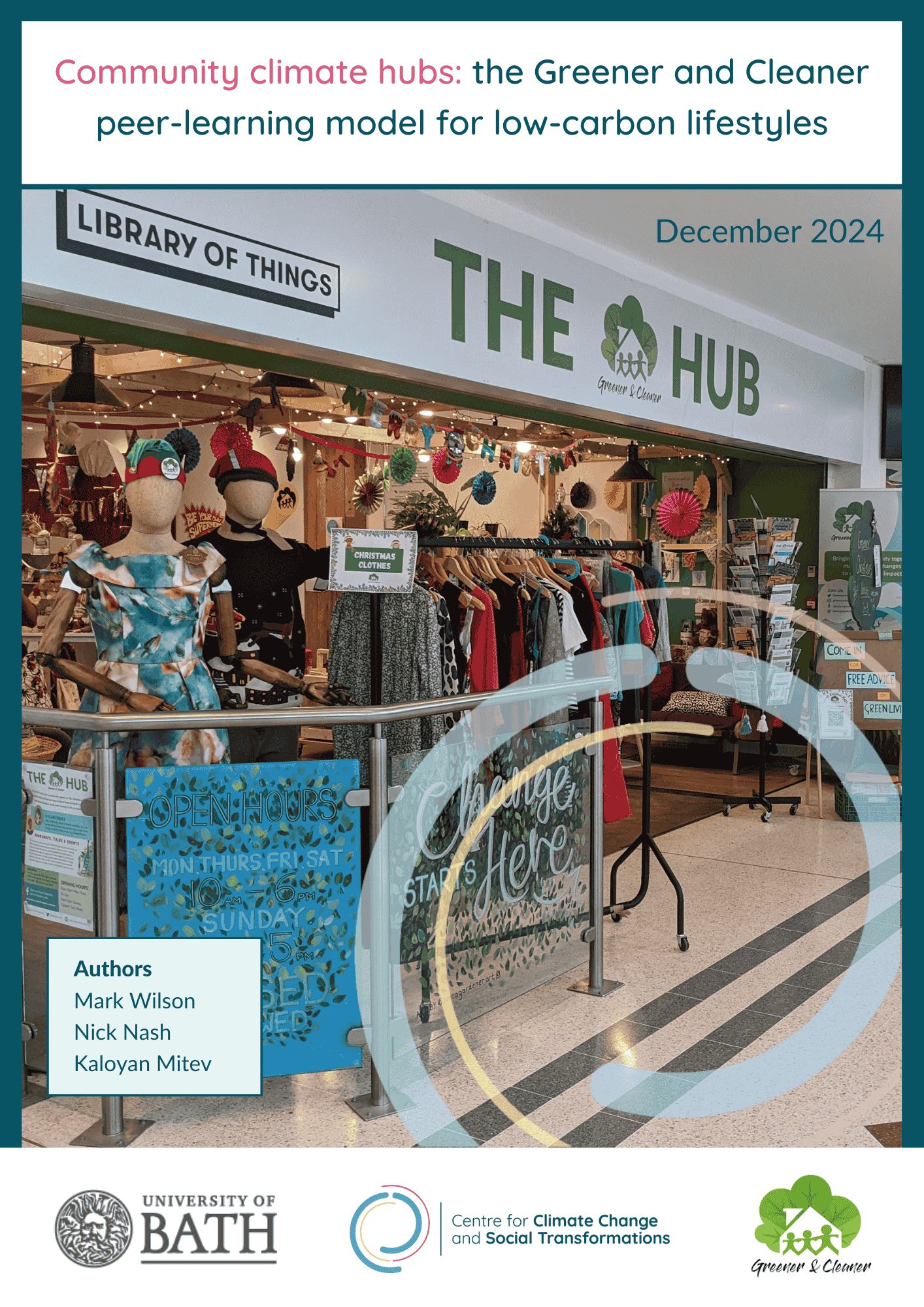 Community climate hubs: the Greener and Cleaner peer-learning model for low-carbon lifestyles